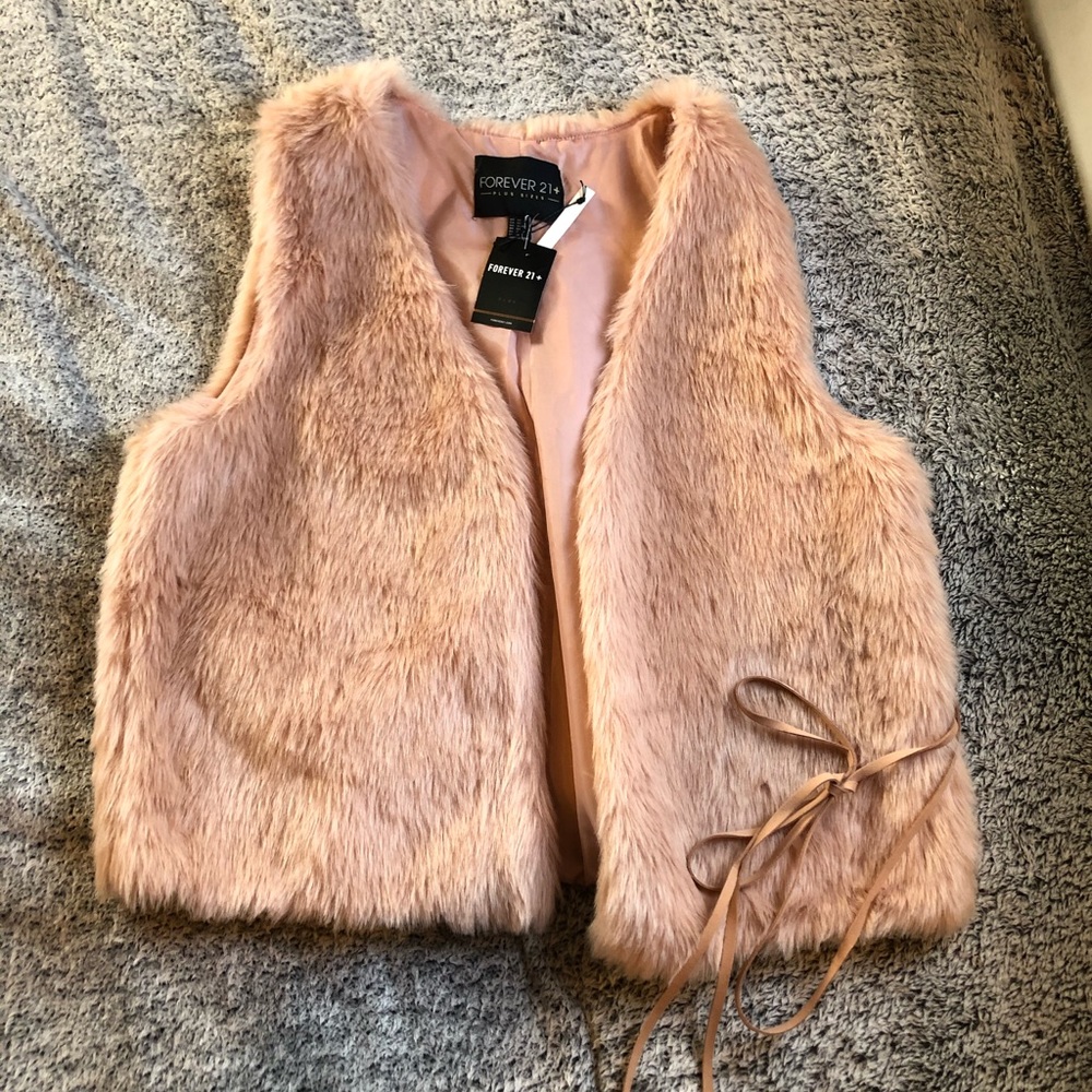 Forever 21+ plus faux fur vest